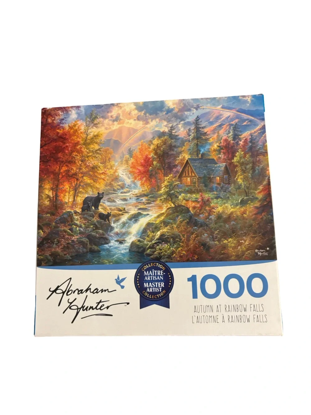 Abraham Hunter 1000-Piece Puzzle - Autumn at Rainbow Falls